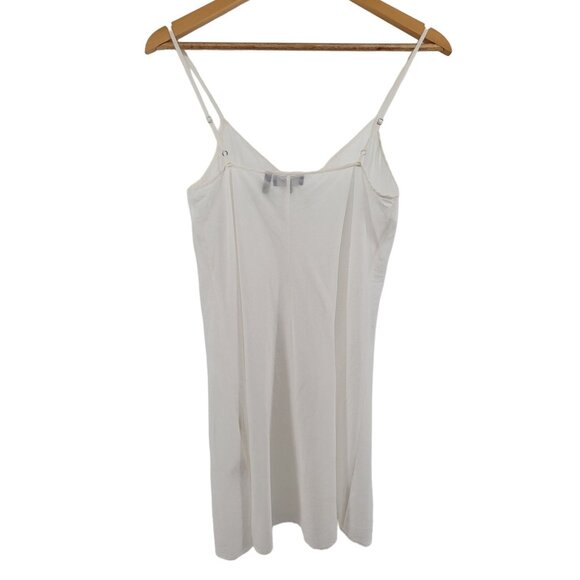 Theory White Slip Dress Size 4 100% Cotton Adjustable Straps New - Picture 6 of 6